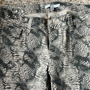 Cabi snake skin print jeans